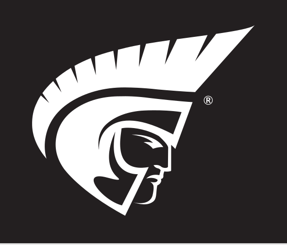 Trojan Head Icon, One Color White variant