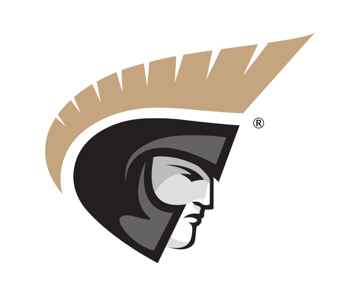 Trojan head icon, full color, Pantone Uncoated variant