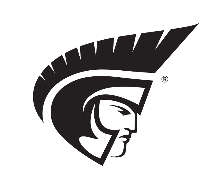 Trojan head icon, one color, black variant