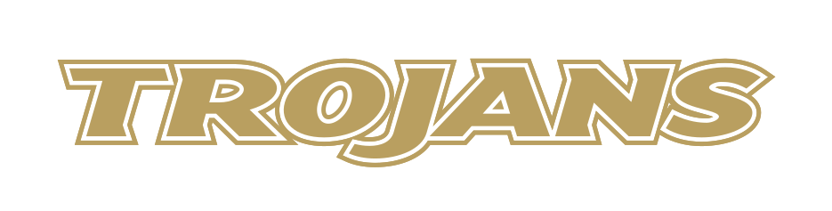 Trojans wordmark, CMYK - Gold variant