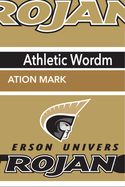 Anderson University Trojans wordmark, Black variant, cell 3