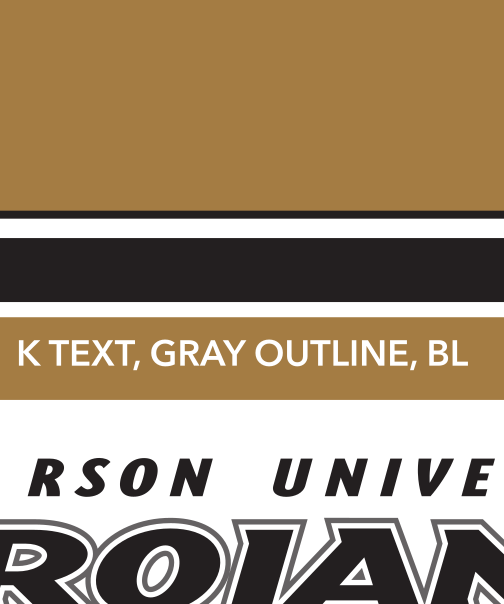 Anderson wordmark with icon, stacked, CMYK black text, gold outline, gold AU variant