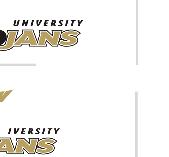 athletic logo, stacked, gold text, black outline, black AU variant