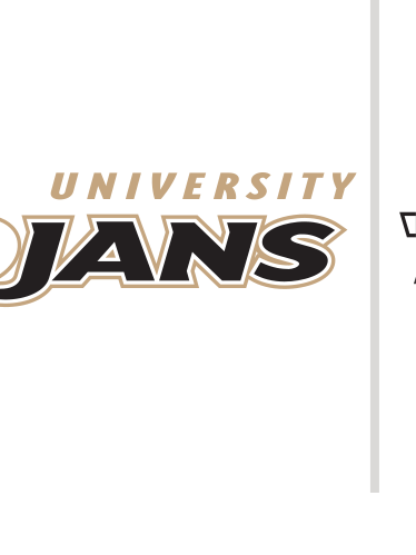 athletic logo, stacked, gold text, black outline, gold AU variant