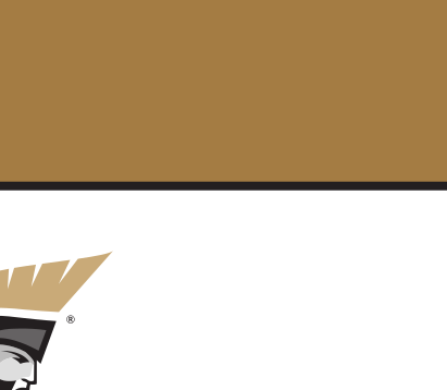 athletic logo, stacked, gold text, black outline, black AU variant