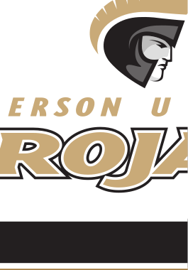 athletic wordmark, pantone uncoated, black text, gold outline, black AU variant