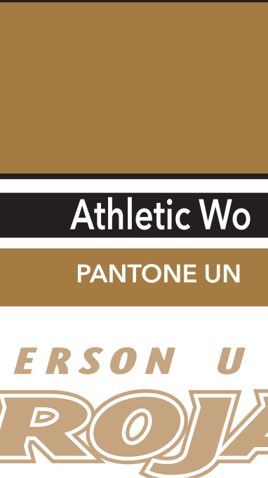 Anderson University Trojans wordmark, Black text, gold outline, gold AU variant