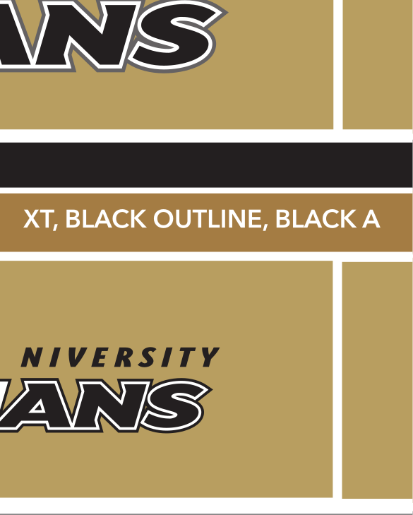 Trojan head icon with Anderson University Trojans wordmark, black text, black outline, black AU, CMYK variant, cell 3