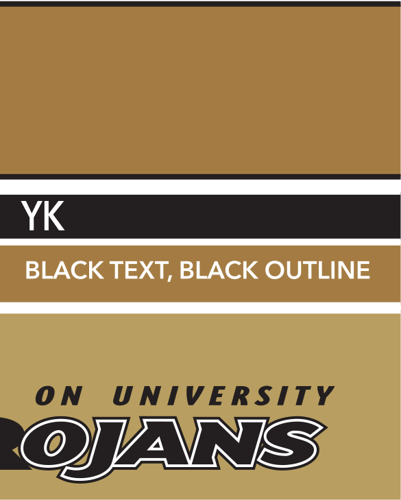 Trojan head icon with Anderson University Trojans wordmark, black text, black outline, black AU, Pantone Coated variant, cell 1