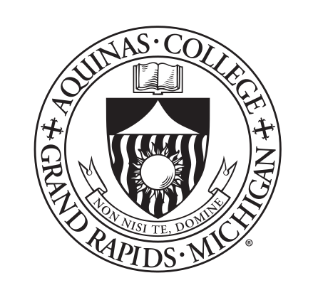 Aquinas College seal, black variant, cell 12