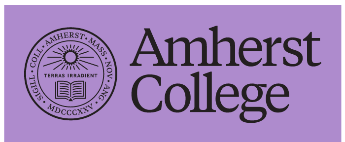 Amherst College logo, Black on Mammoth Purple Pale variant