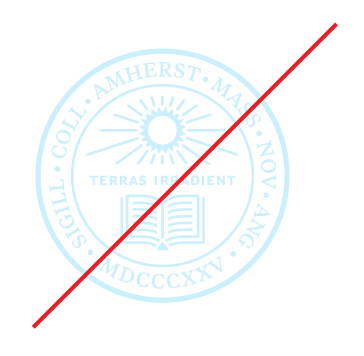 Amherst College seal, incorrect usage - less than 100% opacity variant