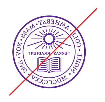 Amherst College seal, incorrect usage - flipped variant