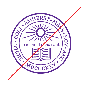 Amherst College seal, incorrect usage - different fonts variant