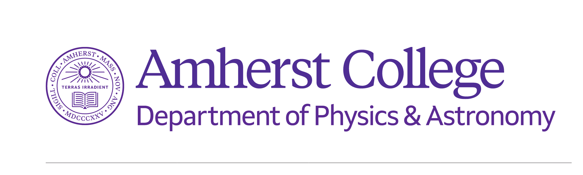 Amherst College Department of Physics & Astronomy, formal departmental lockup variant