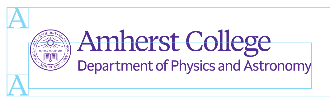 Amherst College Department of Physics and Astronomy, clear space for print use variant