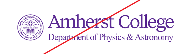 Amherst College Department of Physics & Astronomy, incorrect typeface variant