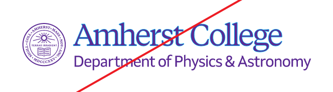 Amherst College Department of Physics & Astronomy, unapproved colors variant