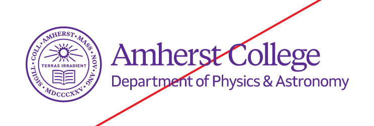 Amherst College Department of Physics & Astronomy, changed size relationships variant