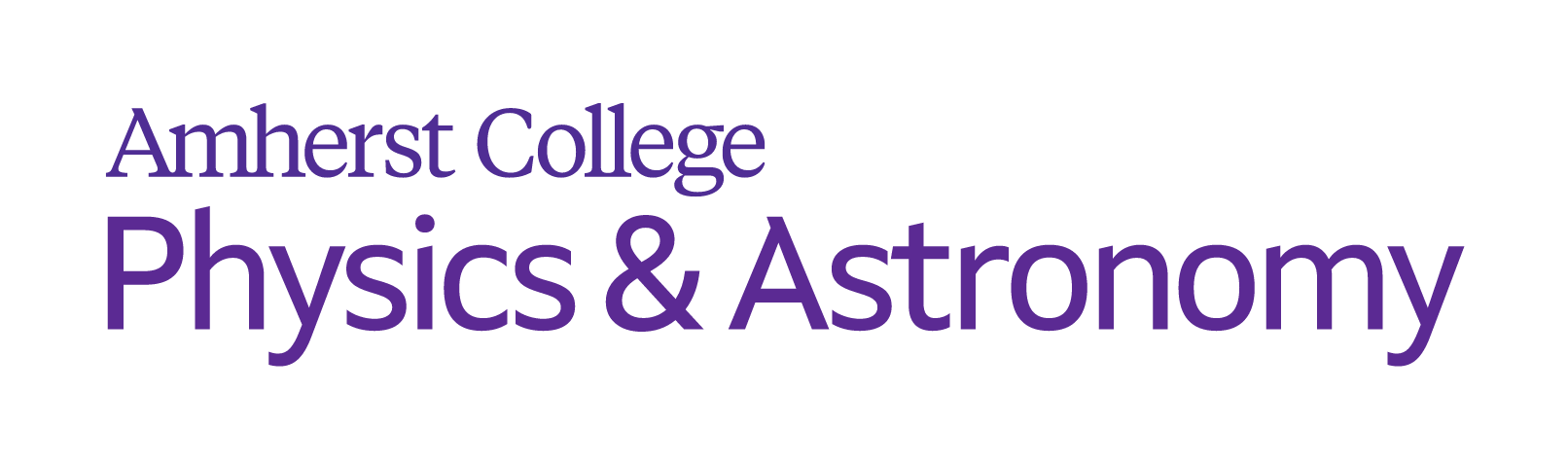 Amherst College Physics & Astronomy, primary lockup variant