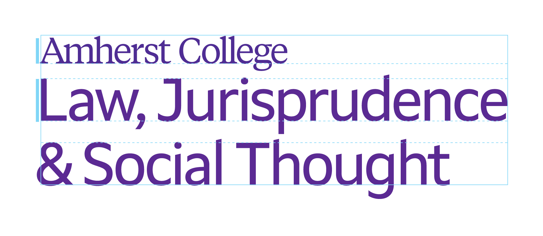 Amherst College Law, Jurisprudence & Social Thought, two-line departmental lockup variant