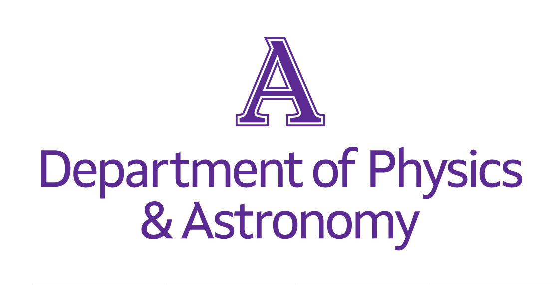 Department of Physics & Astronomy lockup, informal, purple variant