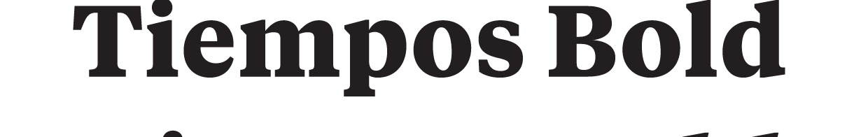 Tiempos Bold, wordmark variant, cell 7