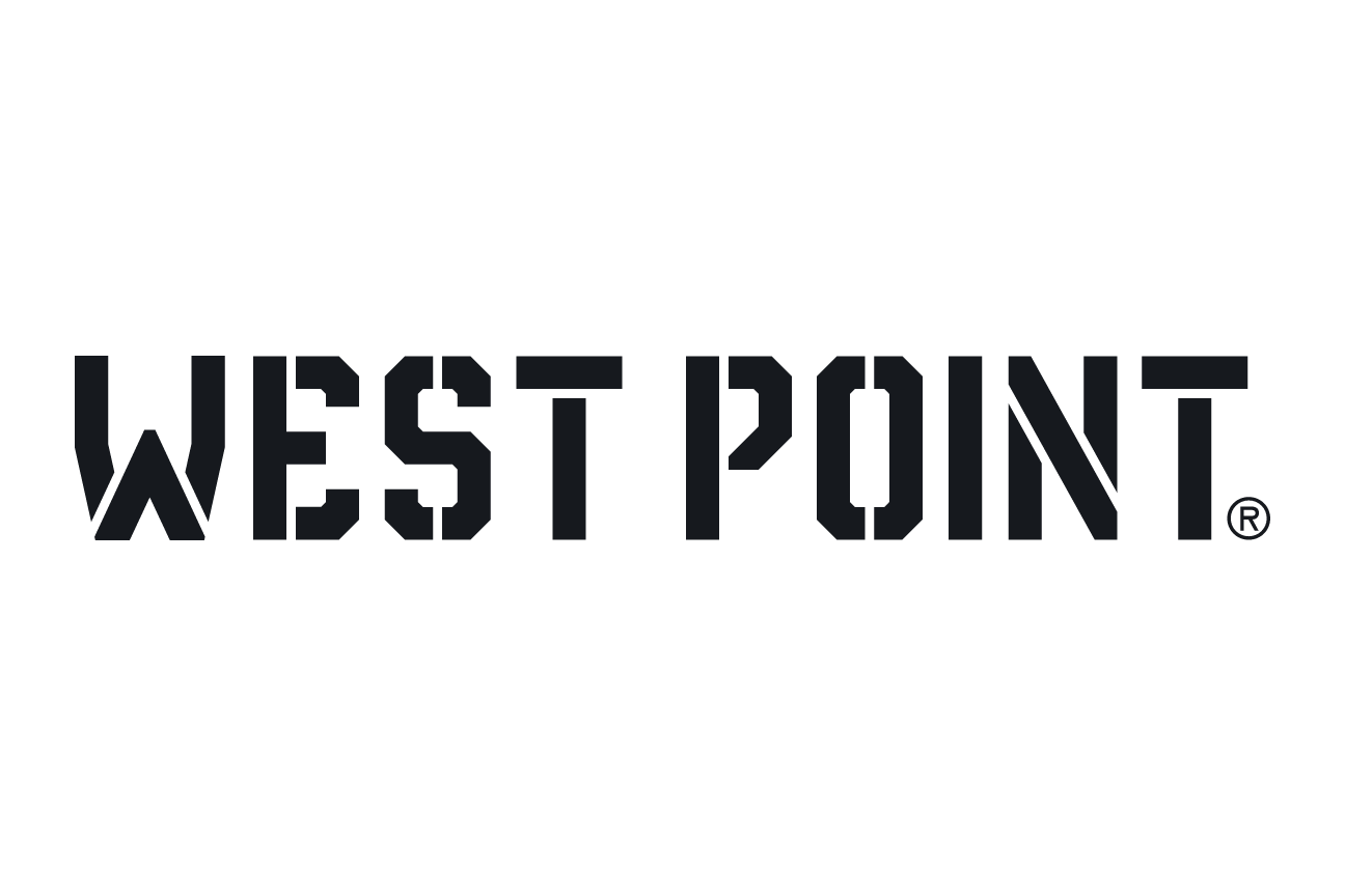West Point wordmark, black/gold variant, cell 45