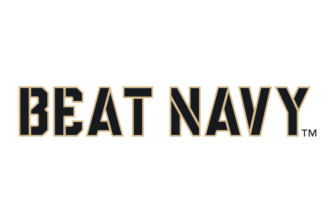 Beat Navy wordmark, black/gold variant, cell 53