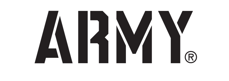 army wordmark, black variant, cell 24
