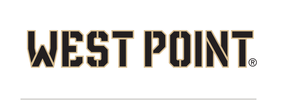 West Point wordmark, black/gold variant, cell 42