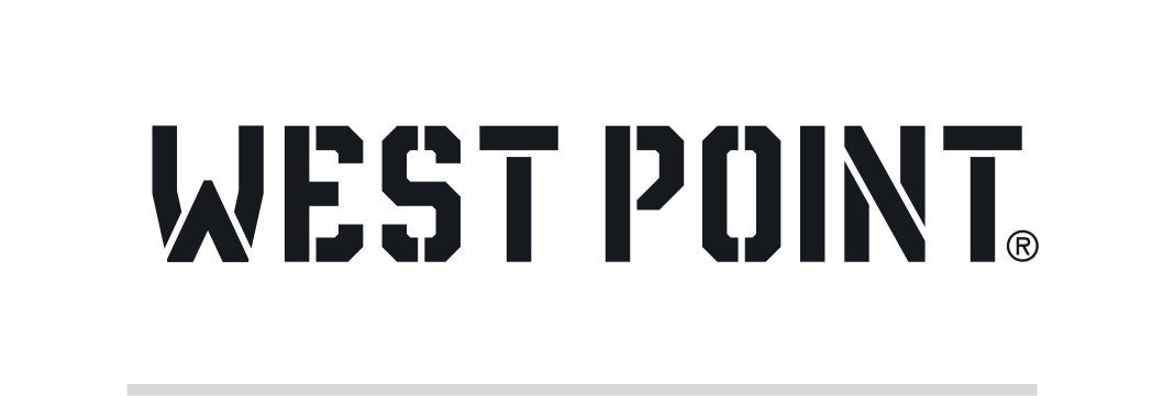 West Point wordmark, black/gold variant, cell 45