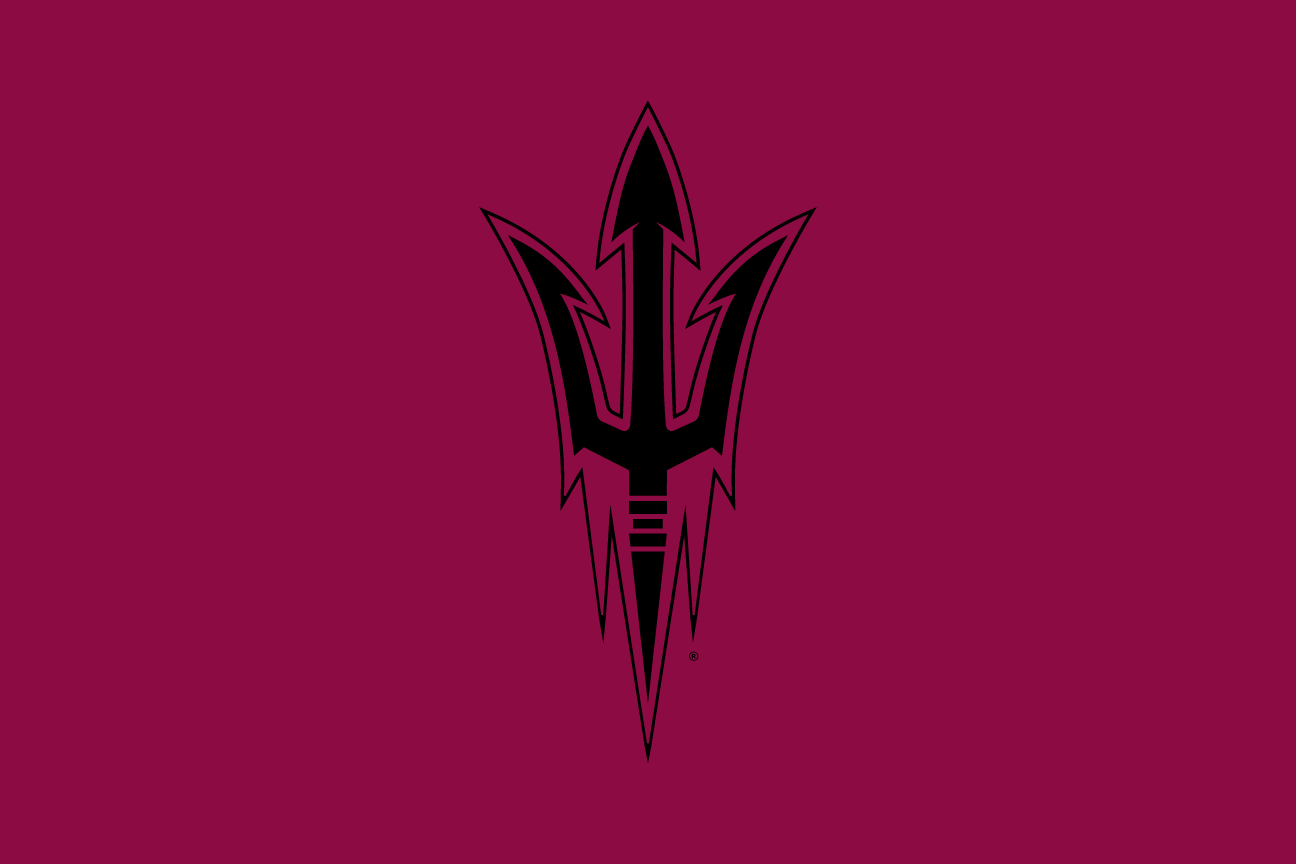Pitchfork, black single color on maroon variant, cell 5
