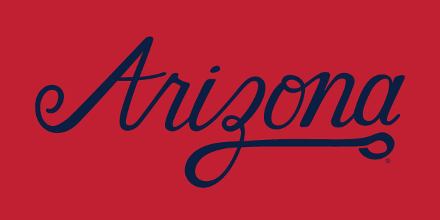 Arizona script wordmark, blue variant, cell 11