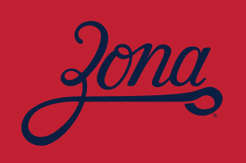 Zona script wordmark, blue variant, cell 19