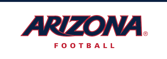 Arizona wordmark with Football wordmark, navy and red variant, cell 91
