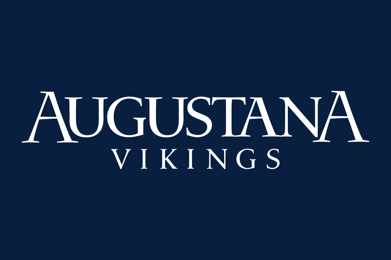 Augustana Vikings, white wordmark on navy variant, cell 50