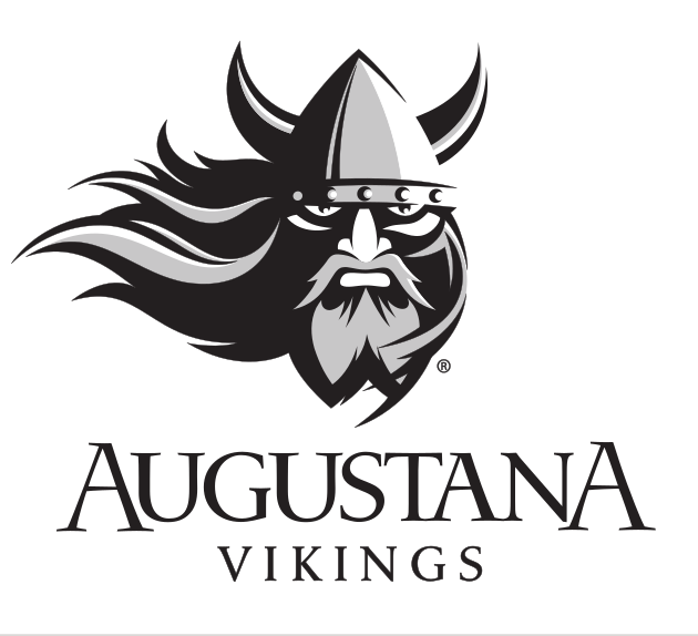 Augustana Vikings lockup, black and white variant, cell 11