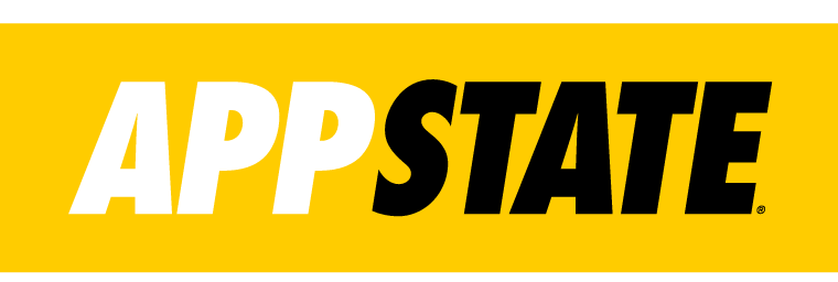 APP STATE wordmark, full color on gold variant, cell 10