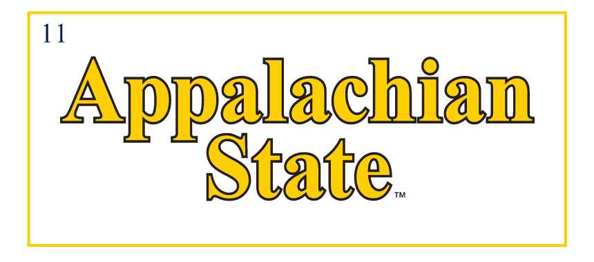 Appalachian State wordmark, full color variant, cell 11