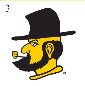 Appalachian State Mountaineers secondary logo, full color variant, cell 13