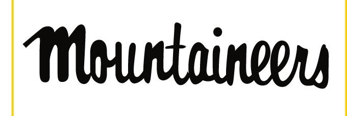 Mountaineers script wordmark, black variant, cell 19