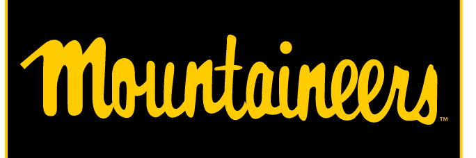 Mountaineers script wordmark, gold on black variant, cell 21
