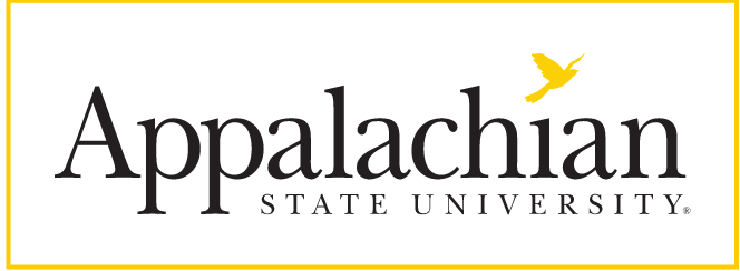 Appalachian State University institutional mark, black and gold variant, cell 24