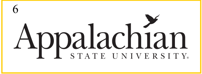 Appalachian State University institutional mark, black variant, cell 26