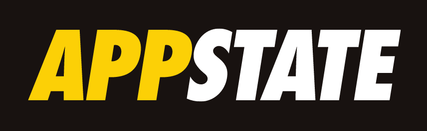 APPSTATE wordmark, yellow and white variant