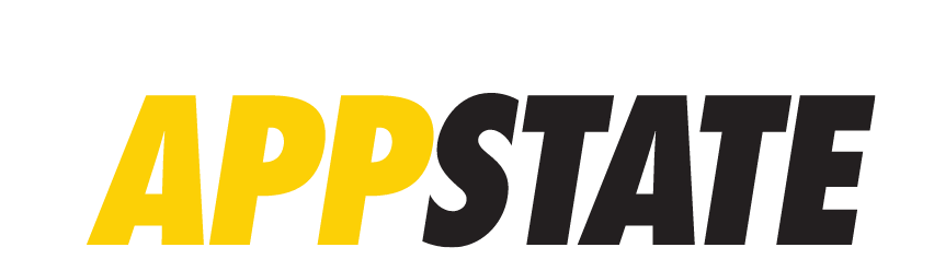 APPSTATE wordmark, gold and black variant