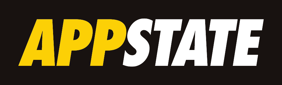APPSTATE wordmark, yellow and white variant