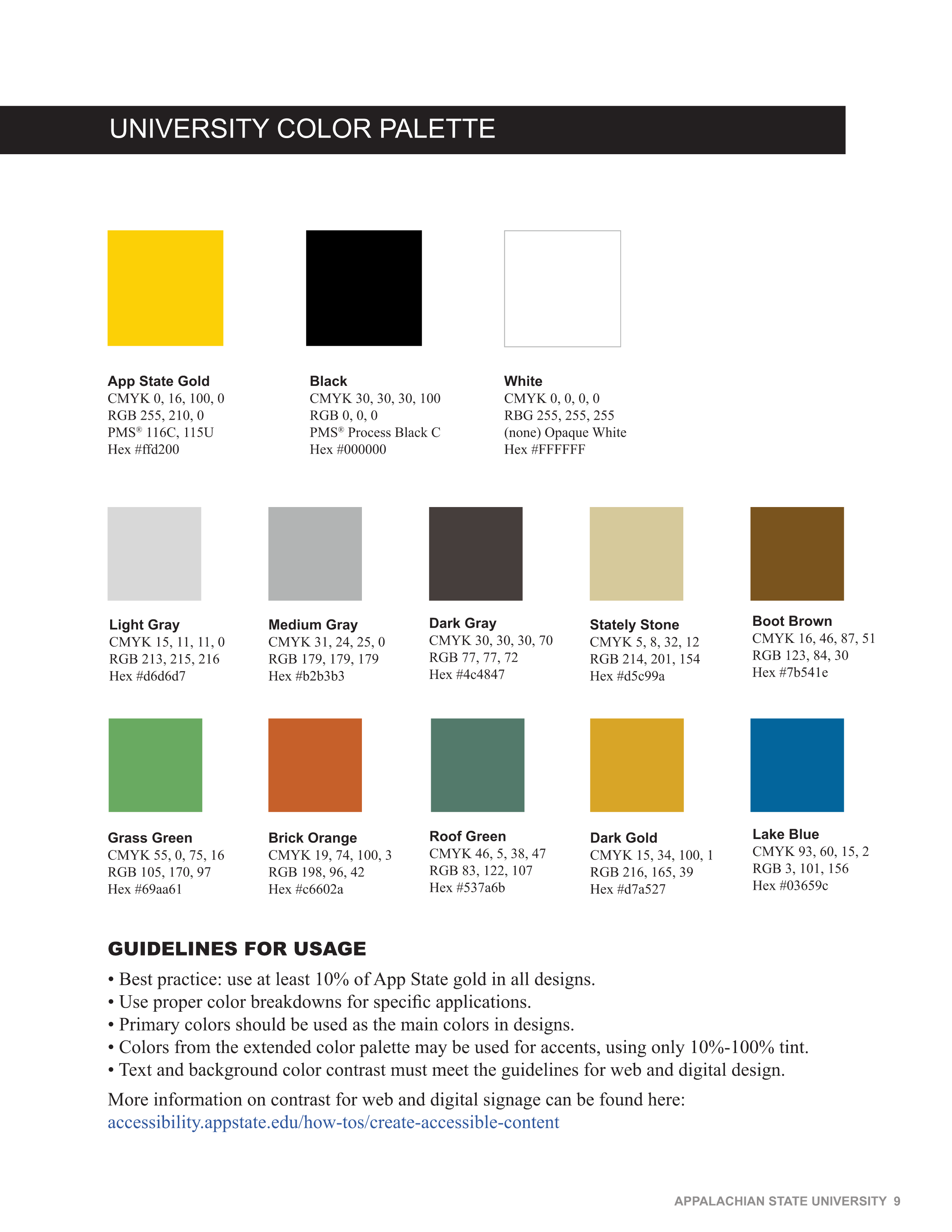 Full Page Guideline Sheet, Standard variant