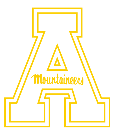 Block A, App State Gold outline variant